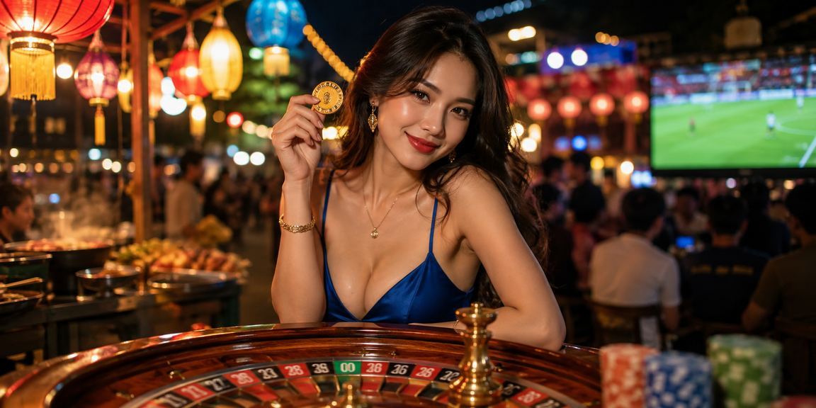 Bầu không khí sôi động tại chợ đêm Hà Nội với trò chơi roulette trực tuyến