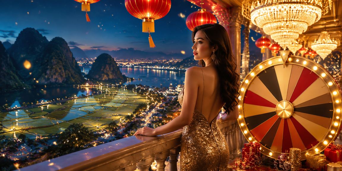 Người chơi Ninh Bình tham gia quay số trúng thưởng trên nền biển